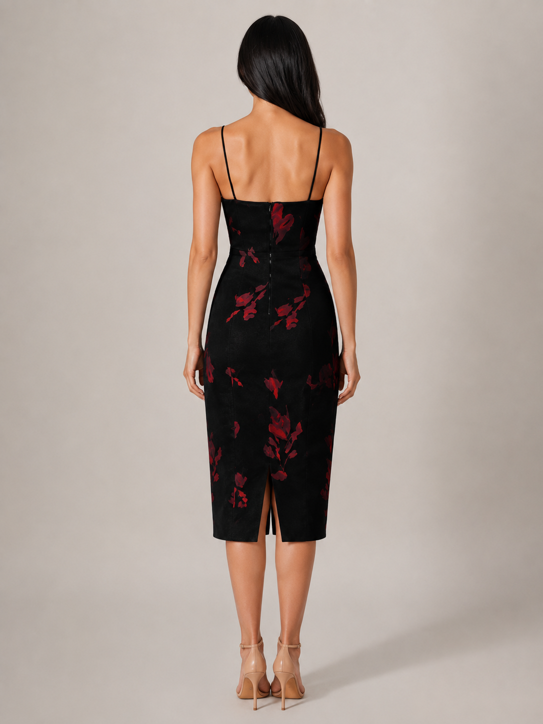 Tiara - Retro Midi-Jurk Met Bloemenprint