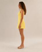 Freya - Mouwloze Mini-jurk Met A-lijn Rok En Knoopdetails
