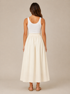 Talvina - Dames Midi-Rok Met Elastische Taille En Zwierige A-Lijn