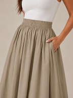 Talvina - Dames Midi-Rok Met Elastische Taille En Zwierige A-Lijn