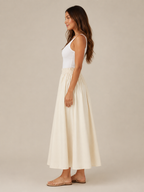 Talvina - Dames Midi-Rok Met Elastische Taille En Zwierige A-Lijn