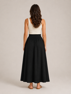 Tarelia - Dames Culotte Met Elastische Taille En Wijde Pijpen
