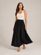 Tarelia - Dames Culotte Met Elastische Taille En Wijde Pijpen
