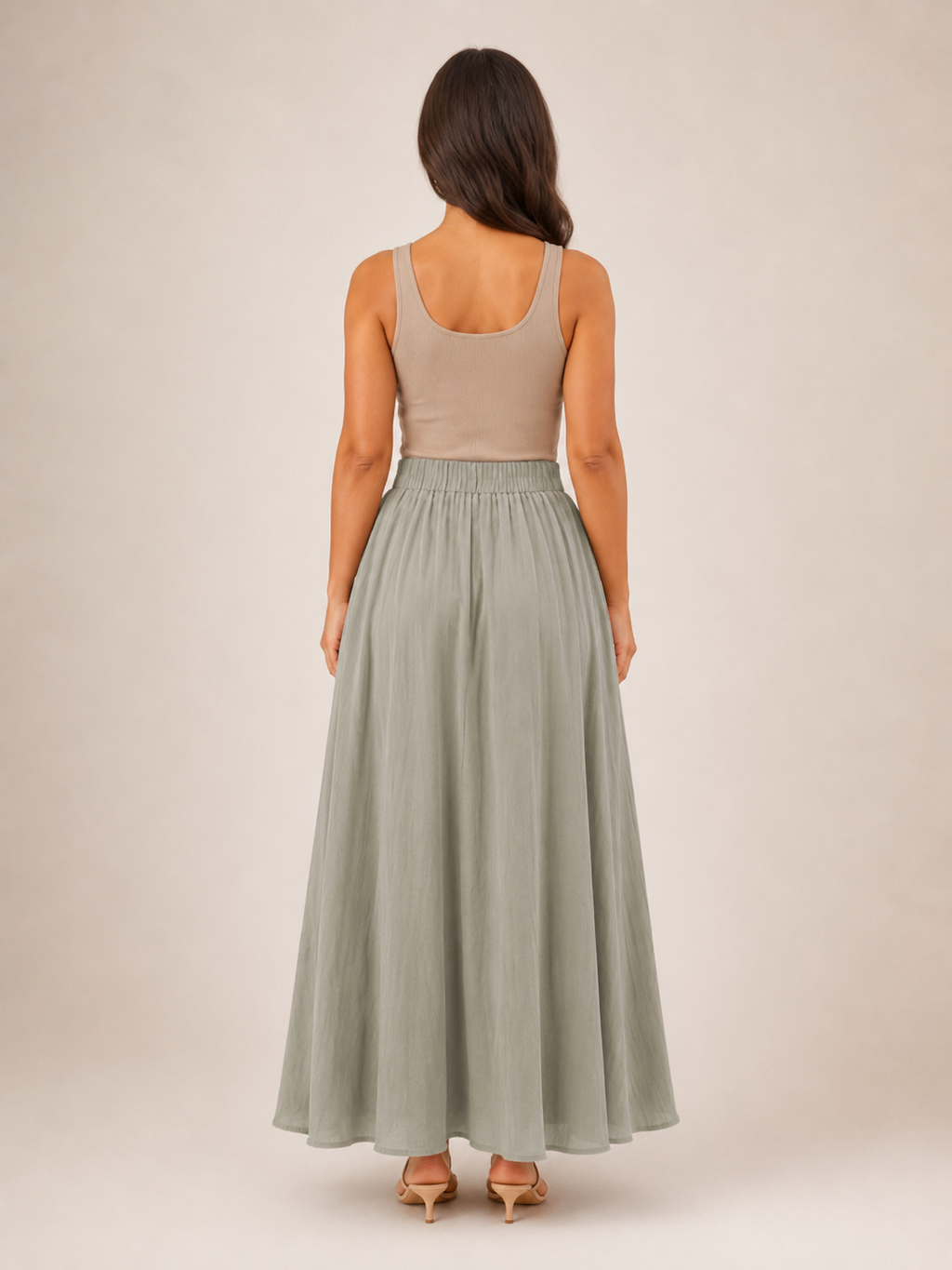 Tarelia - Dames Culotte Met Elastische Taille En Wijde Pijpen