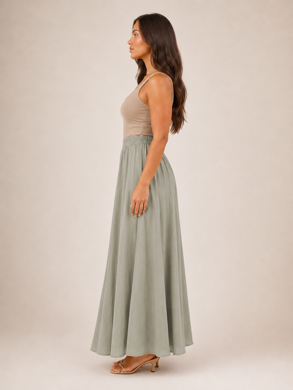 Tarelia - Dames Culotte Met Elastische Taille En Wijde Pijpen