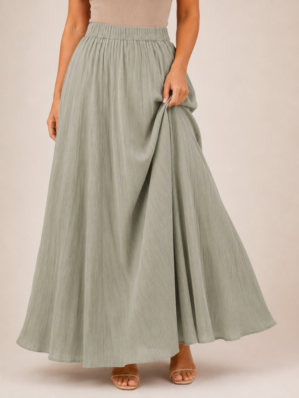 Tarelia - Dames Culotte Met Elastische Taille En Wijde Pijpen