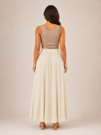 Tarelia - Dames Culotte Met Elastische Taille En Wijde Pijpen