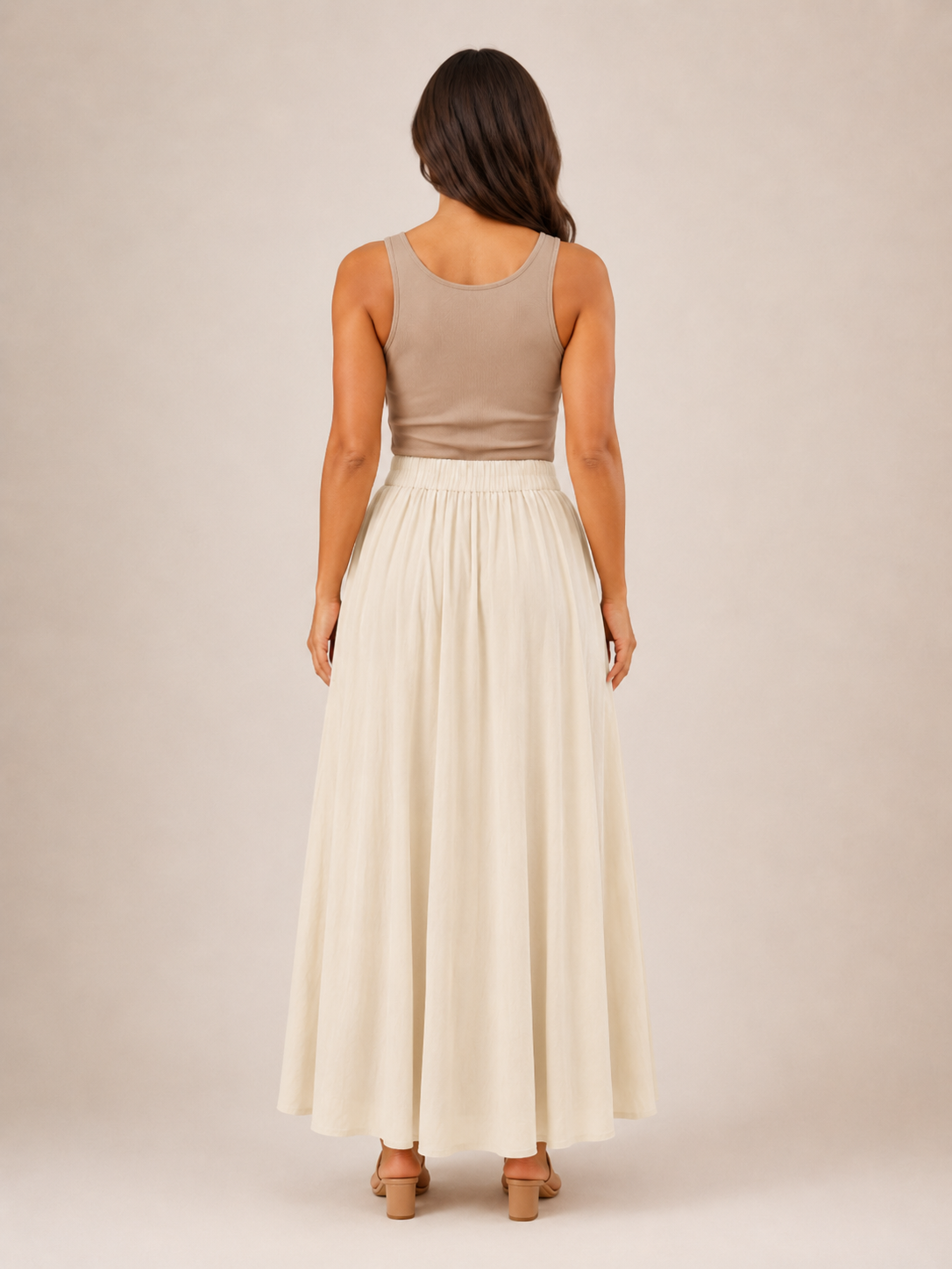 Tarelia - Dames Culotte Met Elastische Taille En Wijde Pijpen