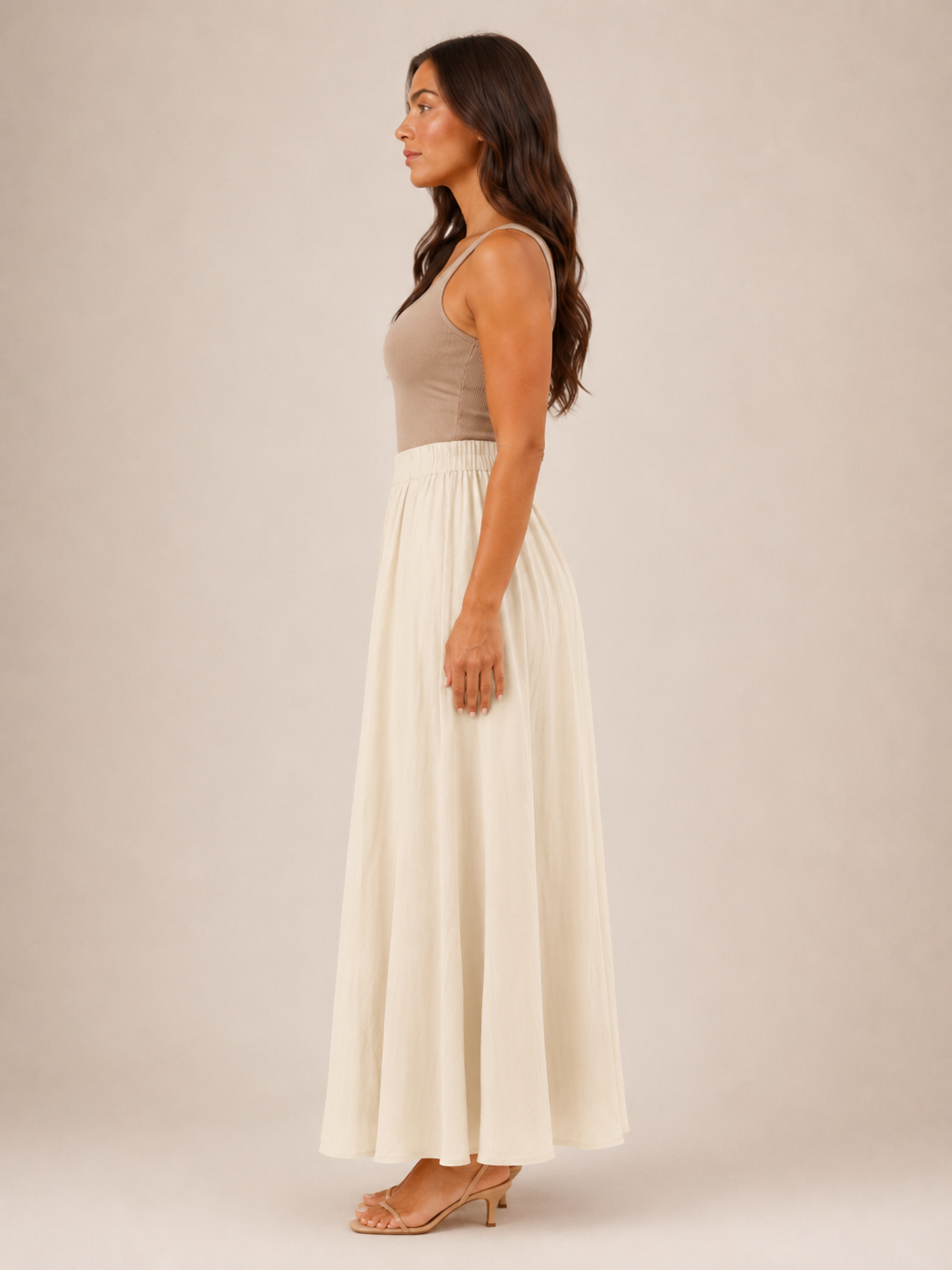 Tarelia - Dames Culotte Met Elastische Taille En Wijde Pijpen