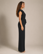 Hélisse - Dames Jumpsuit met Wijde Pijpen en Vlindermouwen