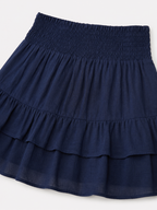 Pietra - Dames Zomerrok Met Kant, Ruches En Elastische Taille