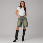Perrin - Dames Jorts Met Hoge Taille En Losse Pasvorm