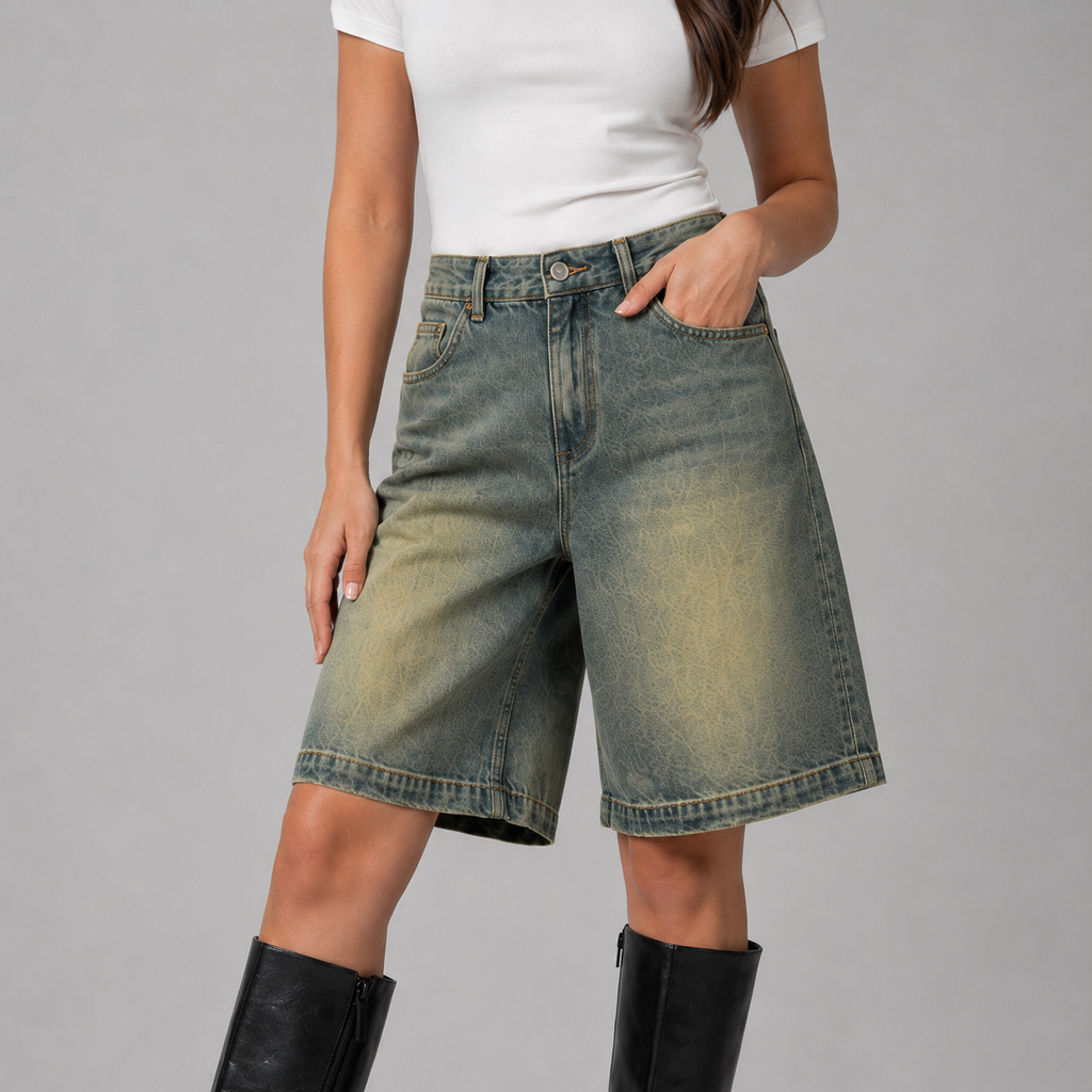 Perrin - Dames Jorts Met Hoge Taille En Losse Pasvorm