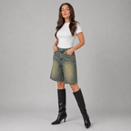 Perrin - Dames Jorts Met Hoge Taille En Losse Pasvorm