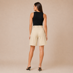 Pavona - Dames Wide Fit Short Met Elastische Taille