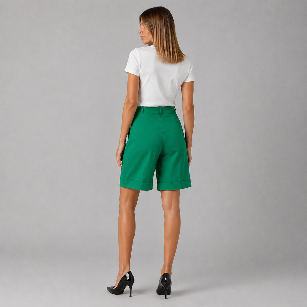 Pavona - Dames Wide Fit Short Met Elastische Taille