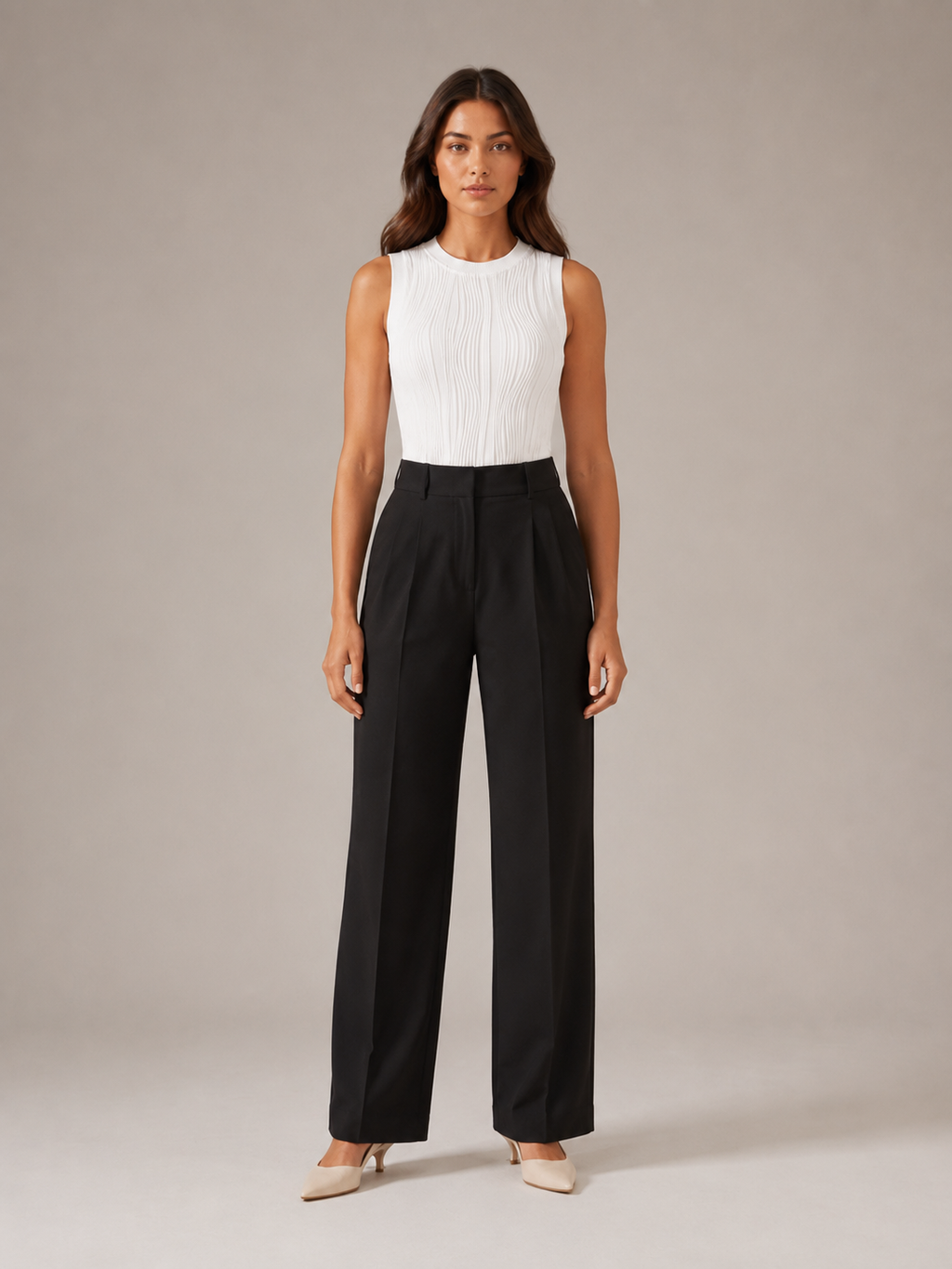 Piera - Dames Rib Tanktop Met Slim Fit Pasvorm