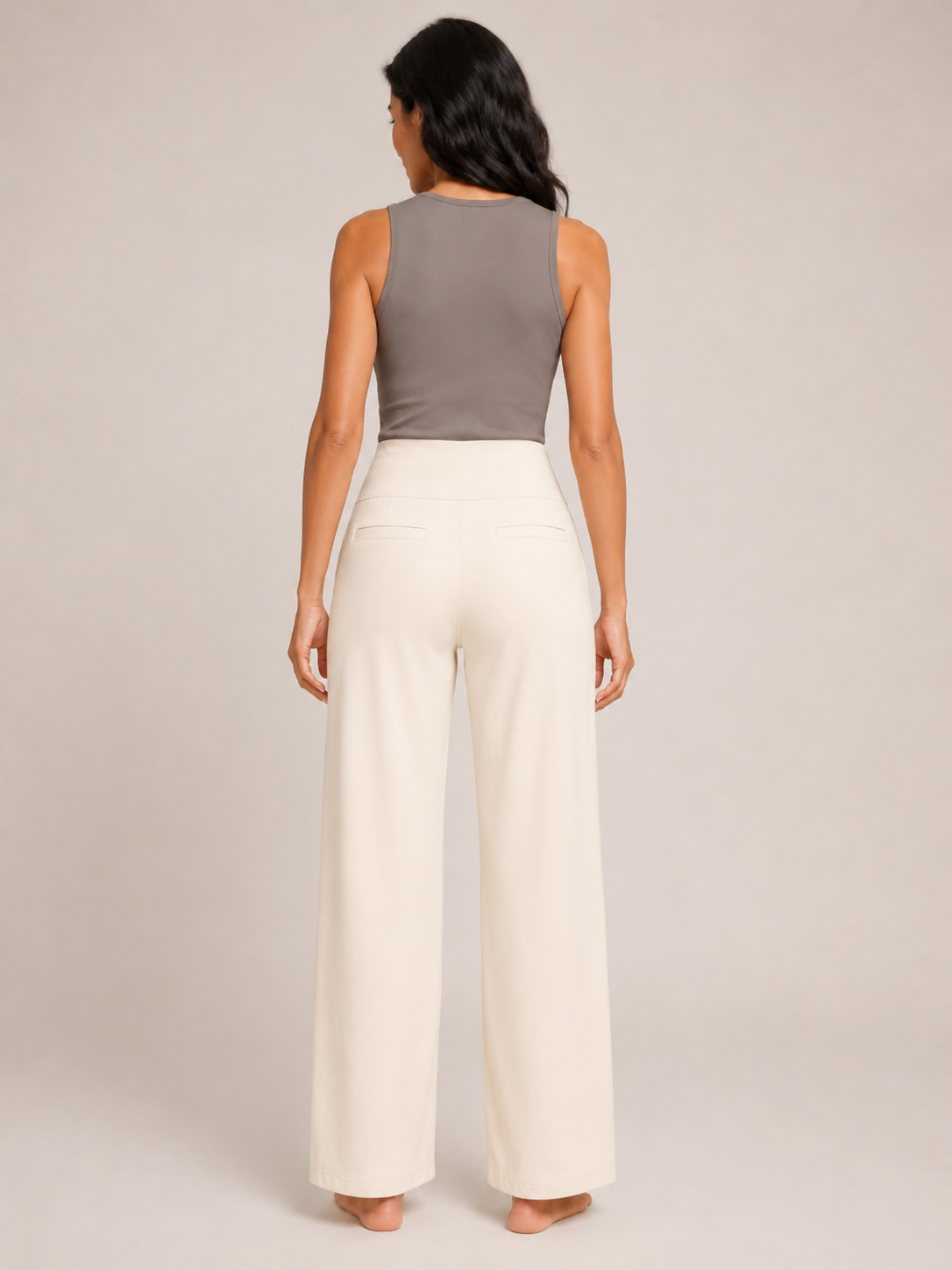 Pravina - Dames Comfortbroek Met Stretch En Brede Tailleband