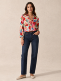 Pavita - Dames Blouse Met Bloemenprint En Knoopsluiting