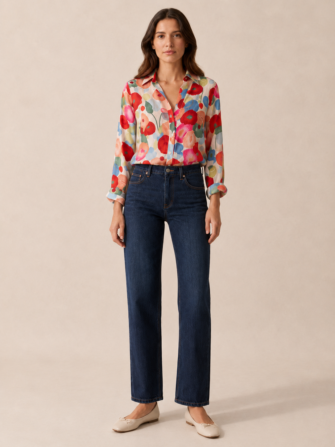 Pavita - Dames Blouse Met Bloemenprint En Knoopsluiting