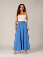 Tivelle - Dames Midi-Rok Met Steekzakken En Elastische Taille