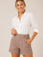 Tameris - Dames Stretchshort Met Steekzakken En Rechte Pijpen