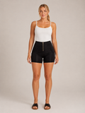 Talyssa - Dames Stretchshort Met Hoge Taille En Hartvormige Achterzakken