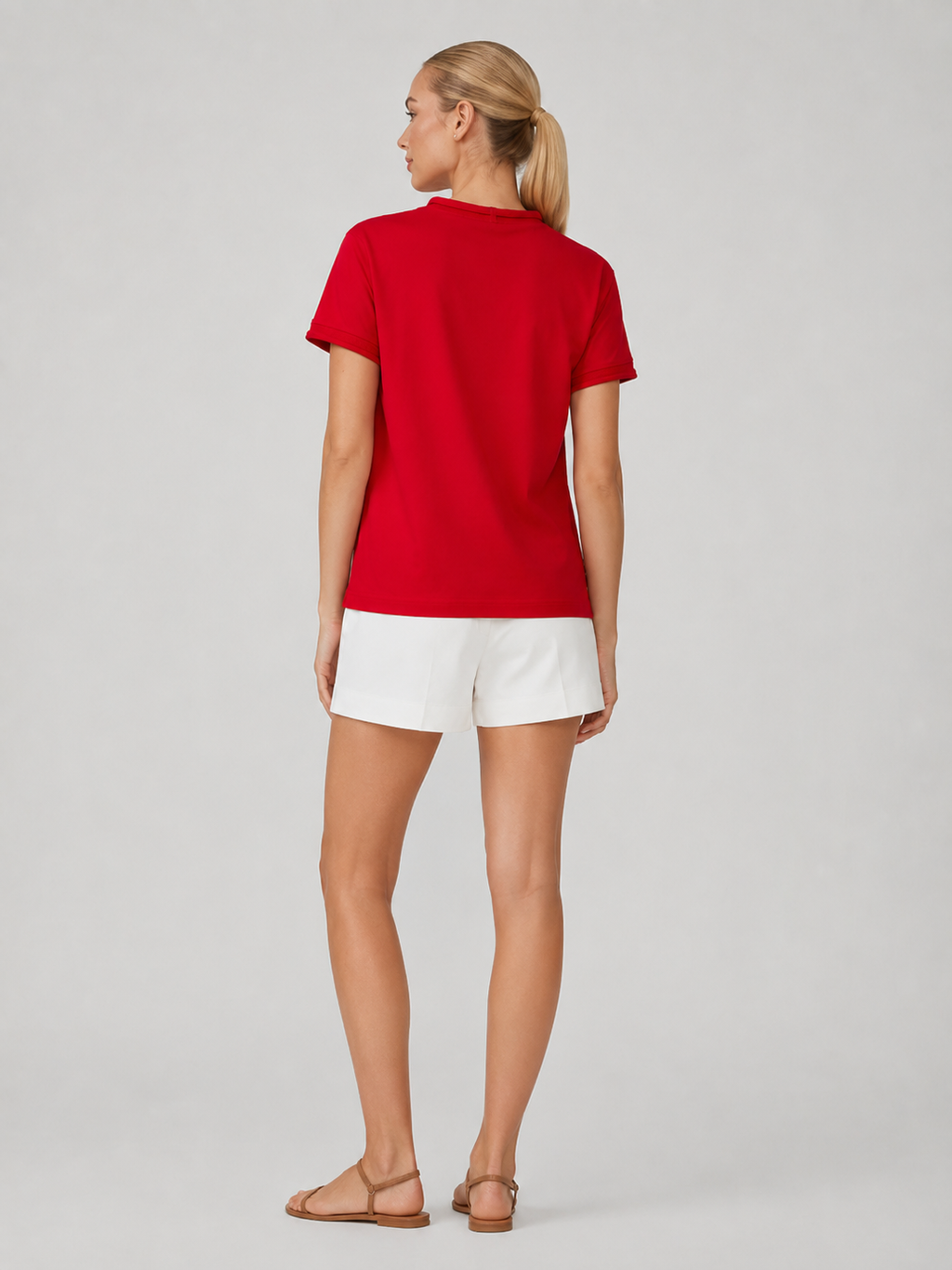 Tandria - Dames T-Shirt Met Ton-Sur-Ton Borduursel