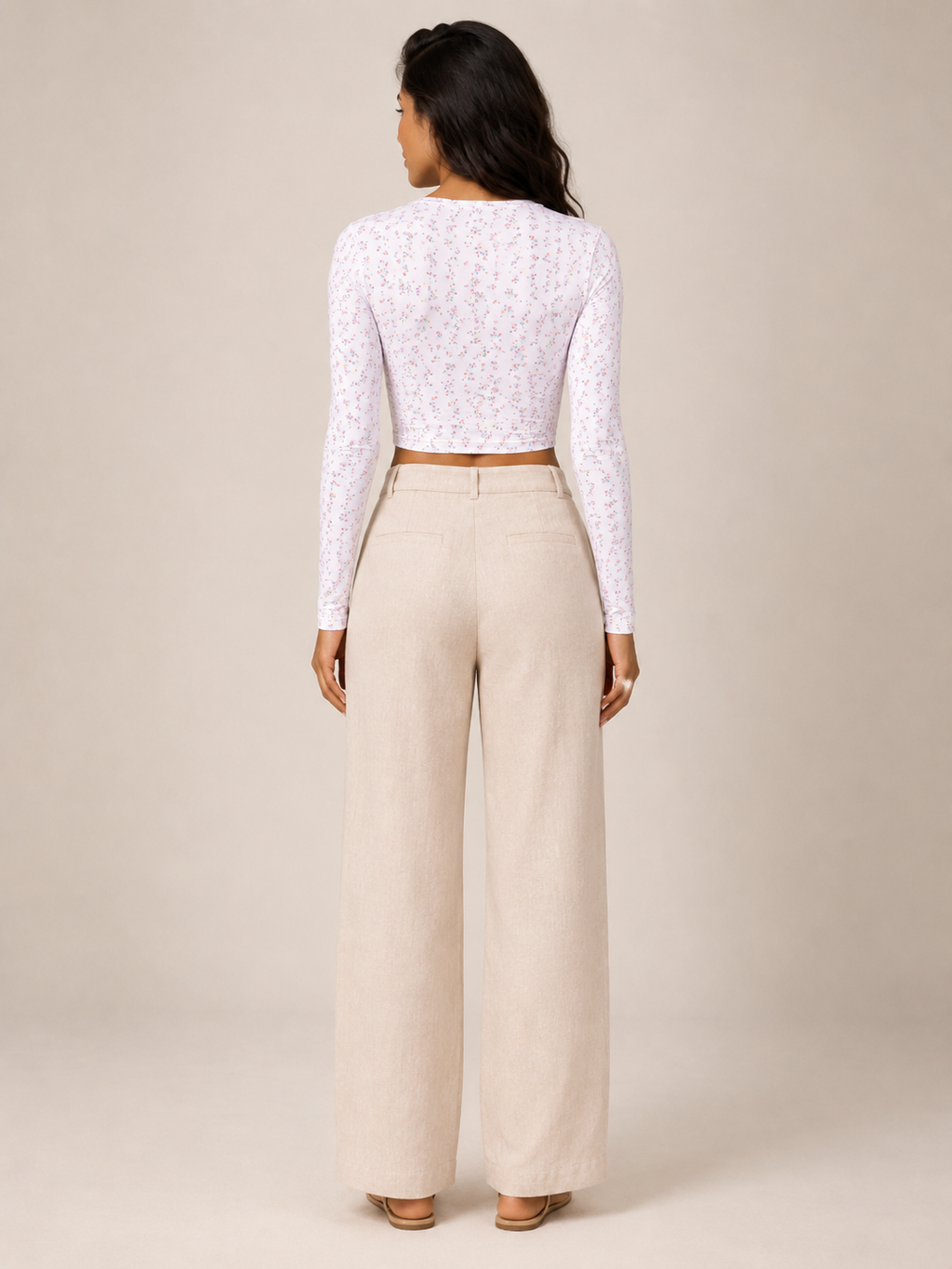 Tobienne - Dames Croptop Met Striksluiting En V-Hals