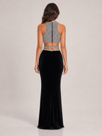Tirabelle - Tweedelige Dames Avondset Met Strass Top En Maxi-Rok