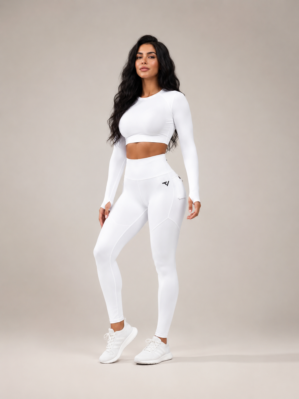 Tulena - Dames Fitnesslegging Met Hoge Taille En Klepzakken