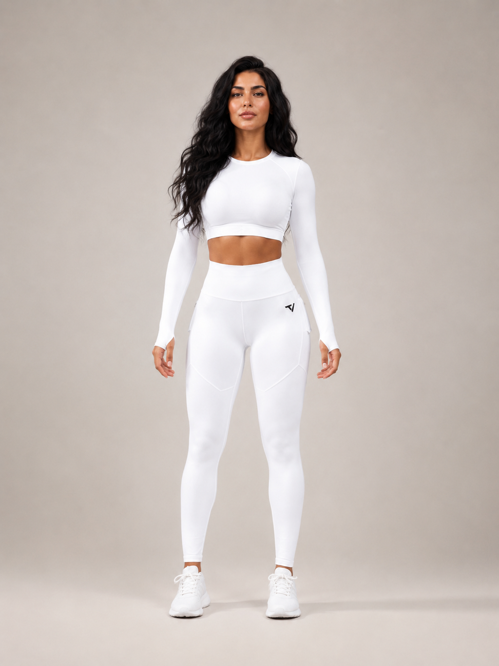 Tulena - Dames Fitnesslegging Met Hoge Taille En Klepzakken