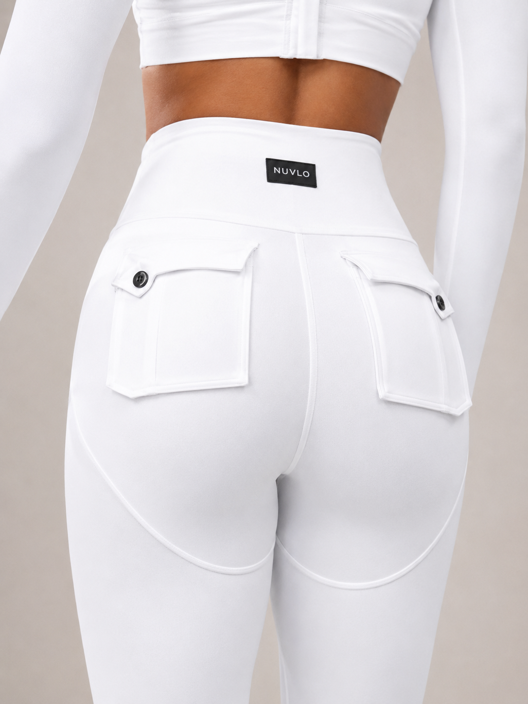 Tulena - Dames Fitnesslegging Met Hoge Taille En Klepzakken