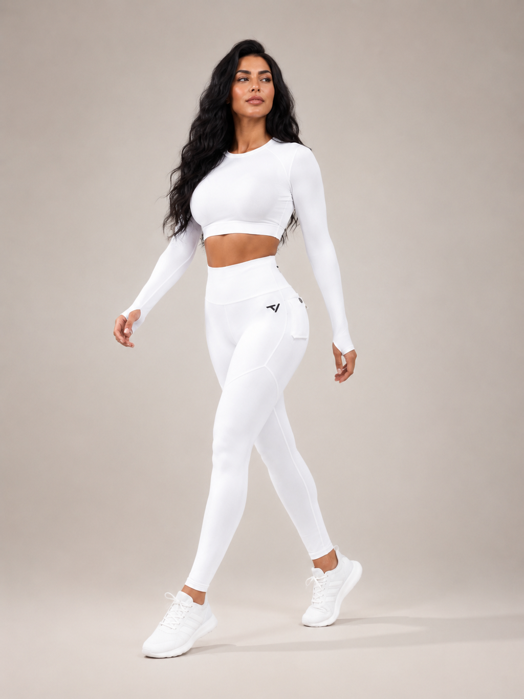 Tulena - Dames Fitnesslegging Met Hoge Taille En Klepzakken