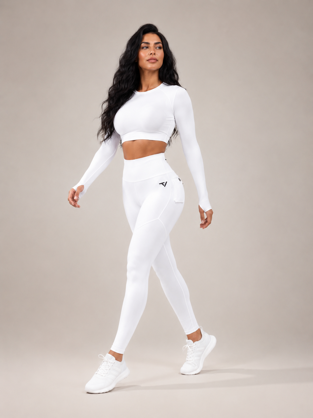 Tulena - Dames Fitnesslegging Met Hoge Taille En Klepzakken