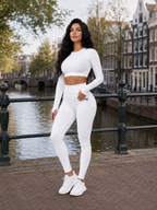 Tulena - Dames Fitnesslegging Met Hoge Taille En Klepzakken