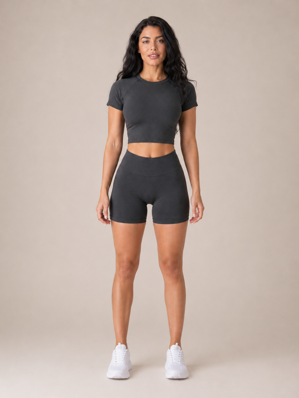 Themis - Naadloze Dames Sportset Met Crop Top En High-Waist Legging