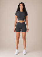 Themis - Naadloze Dames Sportset Met Crop Top En High-Waist Legging