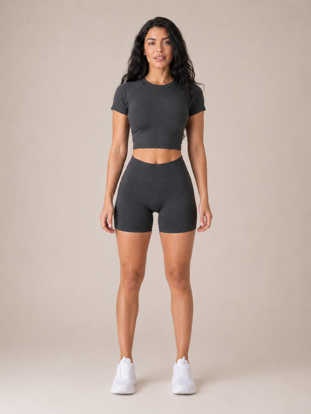 Themis - Naadloze Dames Sportset Met Crop Top En High-Waist Legging