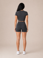 Themis - Naadloze Dames Sportset Met Crop Top En High-Waist Legging