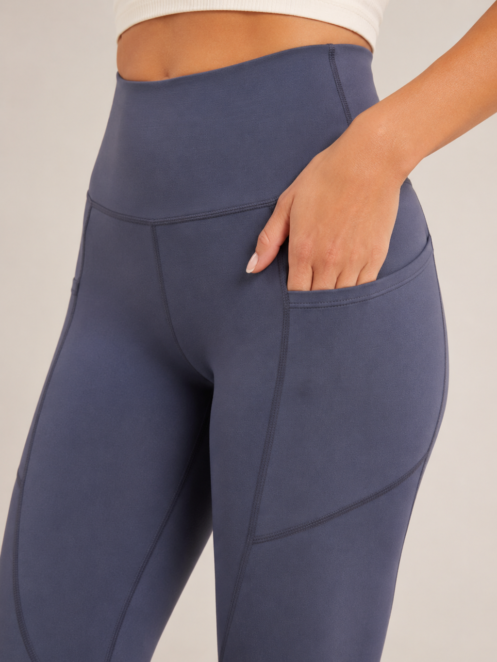 Tahlia - Dames Yogalegging Met Hoge Taille En Zijzakken