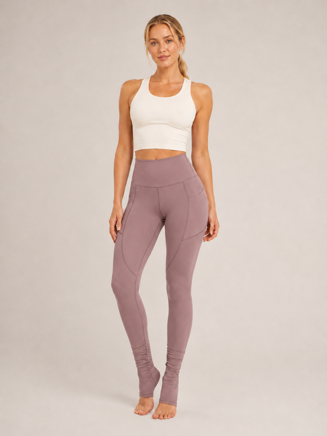 Tahlia - Dames Yogalegging Met Hoge Taille En Zijzakken