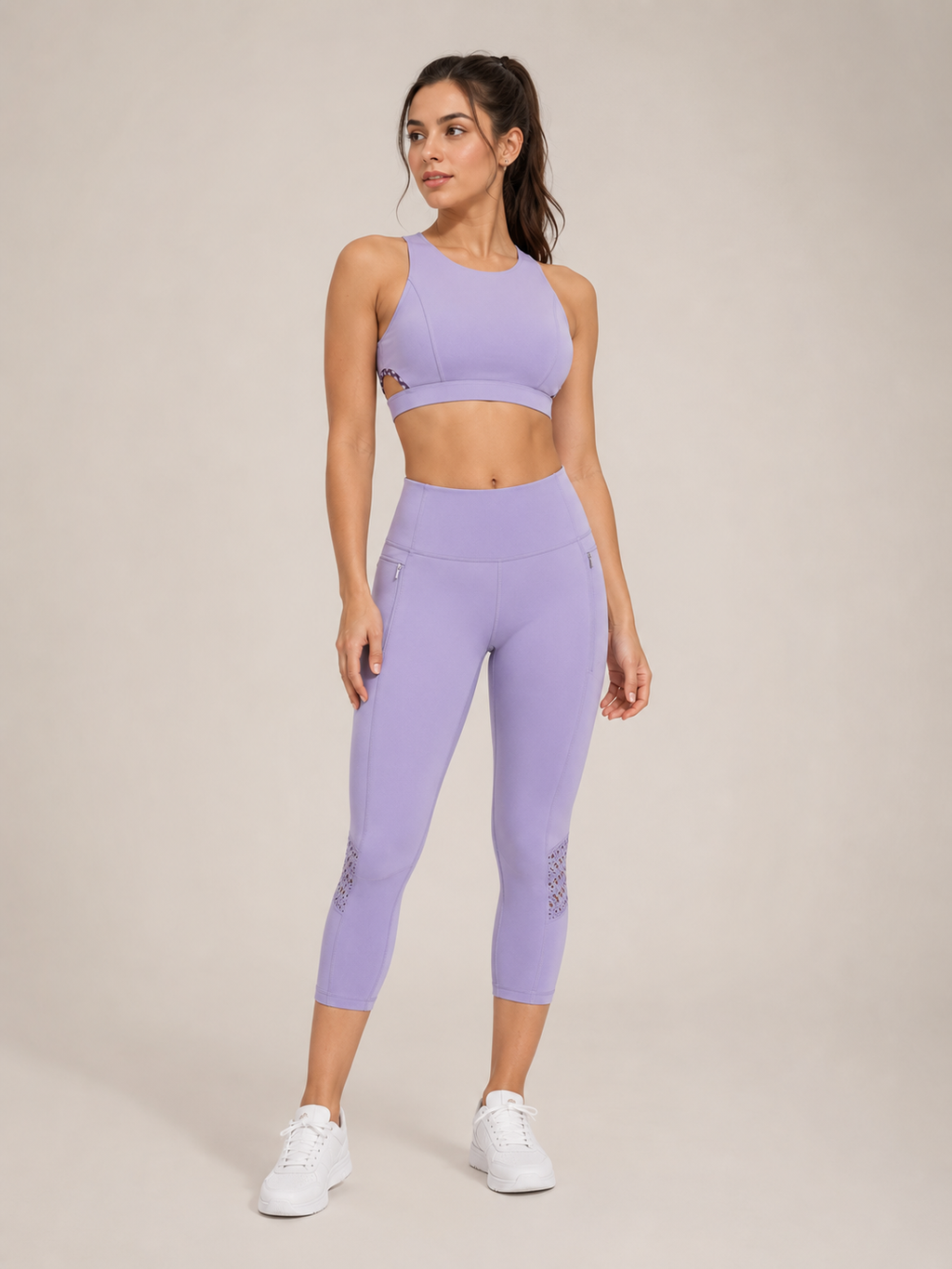 Toraya - Dames Sportset Met Sport-Bh En High-Waist 7/8 Legging