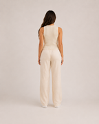 Kavelle - Mouwloze Ribtop Met Ronde Hals