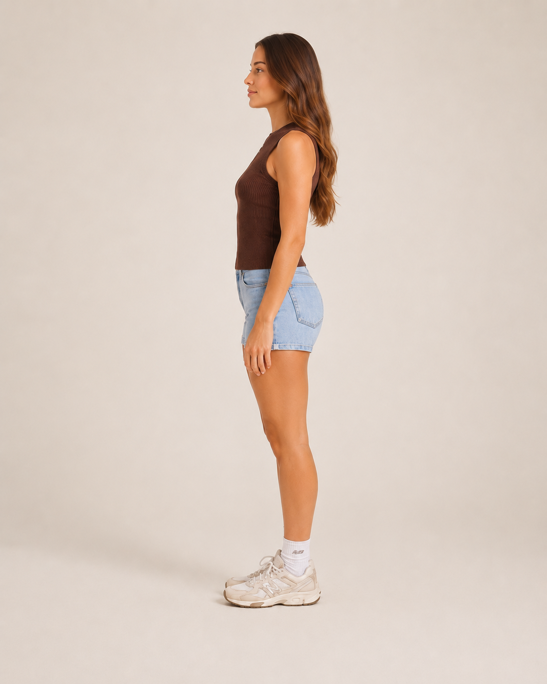 Kavelle - Mouwloze Ribtop Met Ronde Hals
