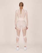 Kylia - Naadloze Sportset Met Legging En Mesh-Details