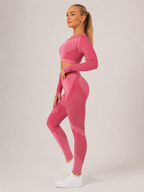 Kylia - Naadloze Sportset Met Legging En Mesh-Details