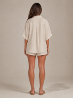 Nancy - Tweedelige set met blouse en bermudashort