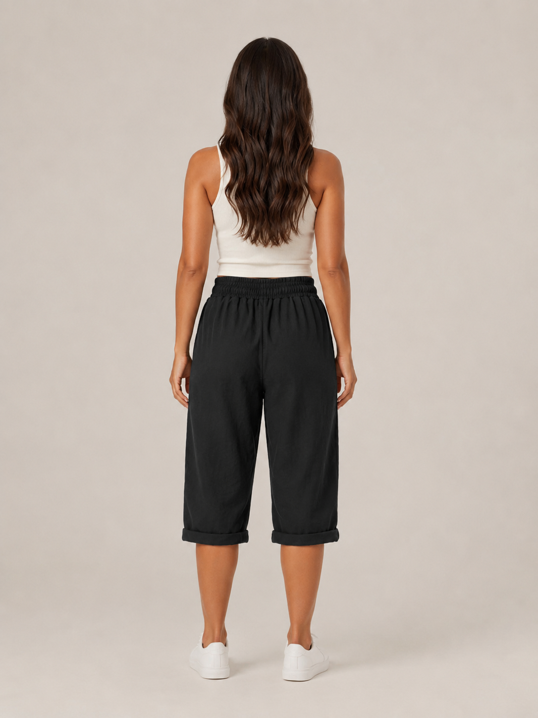 Tirza - Dames Culotte Met Elastische Taille En Wijde Pijpen