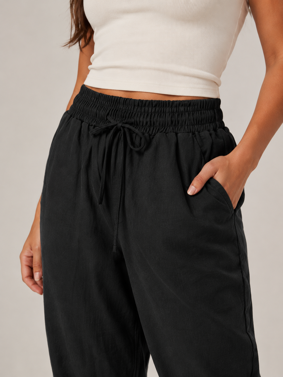 Tirza - Dames Culotte Met Elastische Taille En Wijde Pijpen